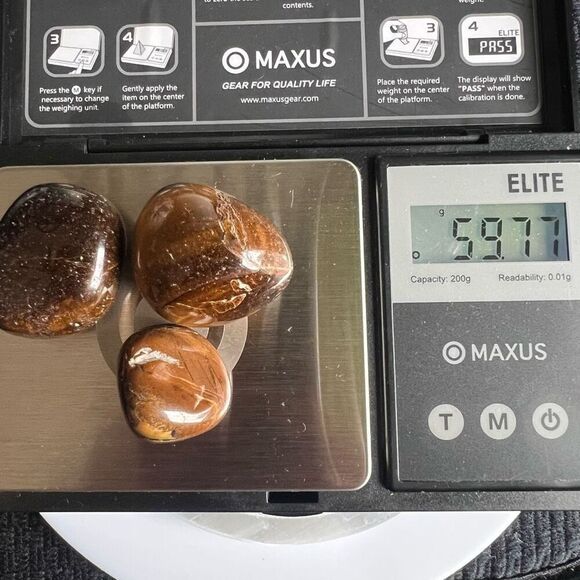 Tiger Eye Crystals Tumbled Stones Set of Three‎ (#1) - Picture 14 of 14